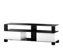 MD 9140 B-BLK-WHT  -   stolek černá skla,černá, bílá