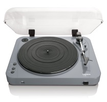 Lenco L-85 Grey - MIDI gramofon s přímým kódováním do MP3, z vinylu na USB