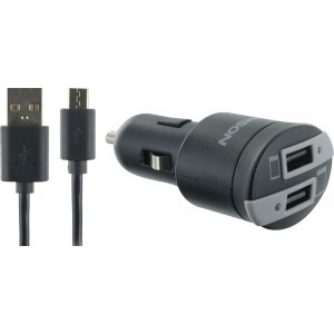 THOMSON THCACMIC3.4AB - duální USB nabíječka do auta, micro USB kabel 1m