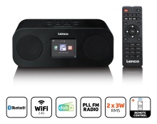 Lenco DIR-121BK - stereo rádio internetové / FM/DAB+ s Bluetooth