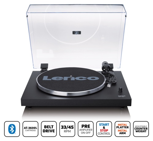 Lenco LBT-135BK - Hi-Fi gramofon s Bluetooth vysílačem